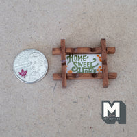 Dollhouse Home Sweet Home Sign , 1:12 Scale Miniature Wooden Frame - F055