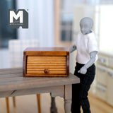 Dollhouse Supplies Bread Bin , 1:12 Scale Miniature Bread Box (made from wood) - E096