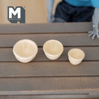 1:12 Scale Miniature Wood Mixing Bowls, Set of 3, 3/4 inch dia., DIY Dollhouse Supply