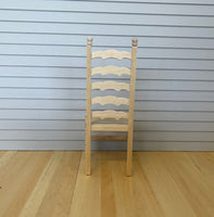 Dollhouse Ladderback Chair Unfinished Unpainted 1:12 Scale Miniature Chair - C005