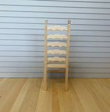 Dollhouse Ladderback Chair Unfinished Unpainted 1:12 Scale Miniature Chair - C005