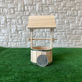 Dollhouse Fairy Garden Wishing Well , Unfinished Unpainted 1:12 Scale Miniature Wishing Pond , Magic Well , Fairy Well , Holy Well - D012