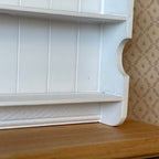1:12 Scale Miniature Wood Wall Shelf, 2 Shelves, Scalloped Top, 4-9/16 inch wide, DIY Dollhouse Supply (white)