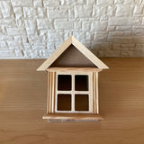 Dollhouse Supplies Dormy Window , 1:12 Scale Unfinished Attic Window , Unpainted Bay window J012