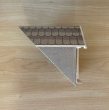 Dollhouse Supplies Dormy Window , 1:12 Scale Unfinished Attic Window , Unpainted Bay window J012