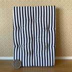 1:12 Scale Miniature Striped Double Mattress, 6-1/4 inch long, DIY Dollhouse Supply (navy blue and white)