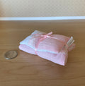 Dollhouse Single Bedding Set with Pillow Comforter and Cover Sheet , 1:12 Scale Miniature Bed Topper , Coverlet , Coverlet , Bedspread B013
