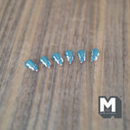 1:12 Scale Miniature Mice Figurines, Set of 6, 5/8 inch long, DIY Dollhouse Supply (blue gray)