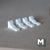 Dollhouse Corbel , 1:12 Scale Miniature Victorian Corbel Brackets Post Brackets Set of 4