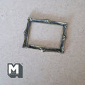 1:12 Scale Miniature Metal Ornate Picture Frame, 2-3/8 inch wide, DIY Dollhouse Supply (antique silver)