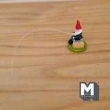 Dollhouse Supplies Fairy Gnome Figurine , 1:12 Scale Miniature Fishing Gnome (cast resin) - G070