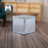 Dollhouse Mirror Cube Table 1:12 Scale Dollhouse Mirror Coffee Table (with protection film) - F045