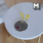 1:12 Scale Miniature Vodka Tonic Drinks with Lemon and Straw, Set of 2, 11/16 inch tall, DIY Dollhouse Supply