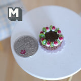 1:12 scale Dollhouse Supplies Miniature Cherry, Kiwi and Chocolate Cake - E013