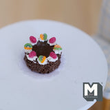 1:12 scale Dollhouse Supplies miniature Strawberry, Kiwi and Orange Cake - E013