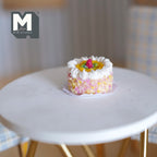 1:12 Scale Miniature Fruit Cake with Strawberry, Kiwi and Mango, 1-3/16 inch dia., DIY Dollhouse Supply