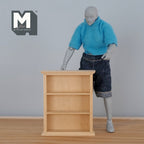 1:12 Scale Miniature Unpainted Wood Kitchen Shelf Unit, 3 Shelves, 2-13/16 inch tall, DIY Dollhouse Supply