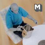 1:12 Scale Miniature Metal Jug with Handle, 1 inch tall, DIY Dollhouse Supply (silver)