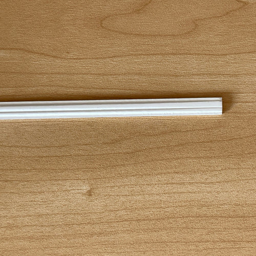Miniature Wainscot Wood Rail for Dollhouse Walls, 18 inch long (white)