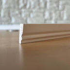 1:12 Scale Miniature Curved Profile Wood Baseboard Molding, 18 inch long, DIY Dollhouse Supply (white)