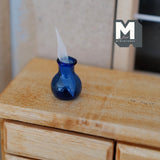 Dollhouse Supplies Ink Pot and Quill , 1:12 Scale Miniature Glass Inkwell , Ink Stand - G055
