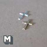 Dollhouse Supplies Gold Crucifix Silver Crucifix , 1:12 Scale Miniature Cross C040