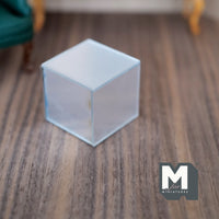 Dollhouse Mirror Cube Table 1:12 Scale Dollhouse Mirror Coffee Table (with protection film) - F045