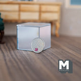 Dollhouse Supplies Mirror Cube Table 1:12 Scale Dollhouse Supplies Mirror Coffee Table (with protection film) - F045