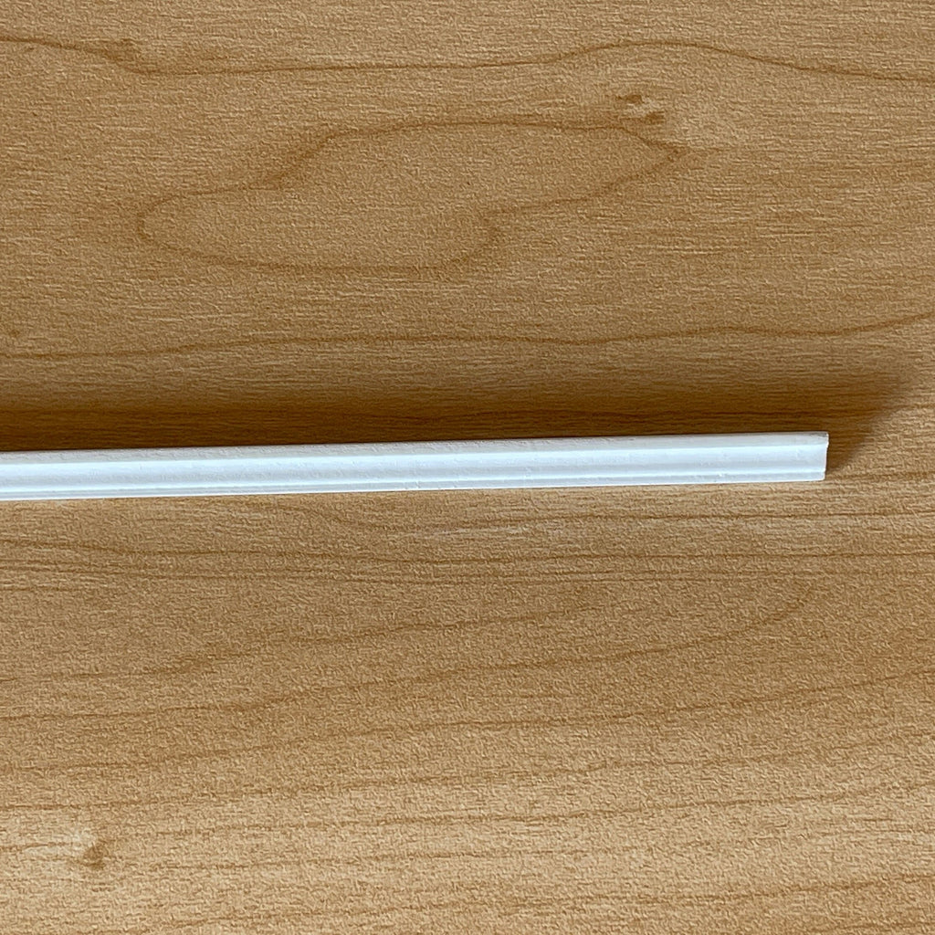 Miniature Slim Wood Trim Molding for Dollhouse Cornices and Picture Rails, 18 inch long (white)