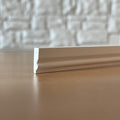 Miniature Grooved Wood Baseboard Molding for Dollhouse Walls, 18 inch long (white)