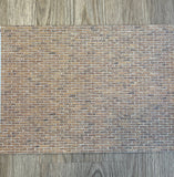 Embossed Dollhouse Brick Wall Sheet Yellow Brick Stretcher Bond 16" x 11-5/8"