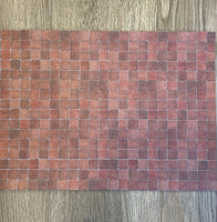 Embossed Dollhouse Brick Wall Sheet Terracotta Small Tiles Sheet 16" x 11-5/8"