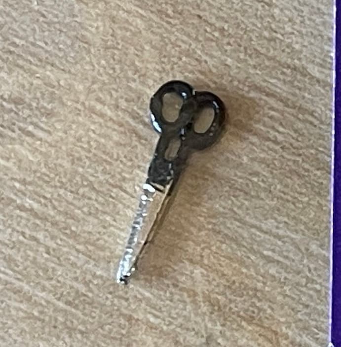 1:12 Scale Miniature Sewing Scissors, Black Handles, 5/8 inch long, DIY Dollhouse Supply