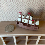 Dollhouse Miniature Sailing Ship , Sailing Boat, Sail Boat (soft plastic) - G035