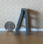 1:12 Scale Miniature Wood Kitchen Stepladder, Folding, 2 Steps, 2-1/8 inch tall, DIY Dollhouse Supply (blue gray)