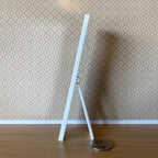 Miroir sur pied pleine longueur miniature à l'échelle 1:12, 11,3 cm (4-7/16 pouces) de hauteur, fournitures pour maison de poupée à faire soi-même (blanc)
