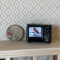 Dollhouse Small Size TV , 1:12 Scale Miniature Television (metal) - C098