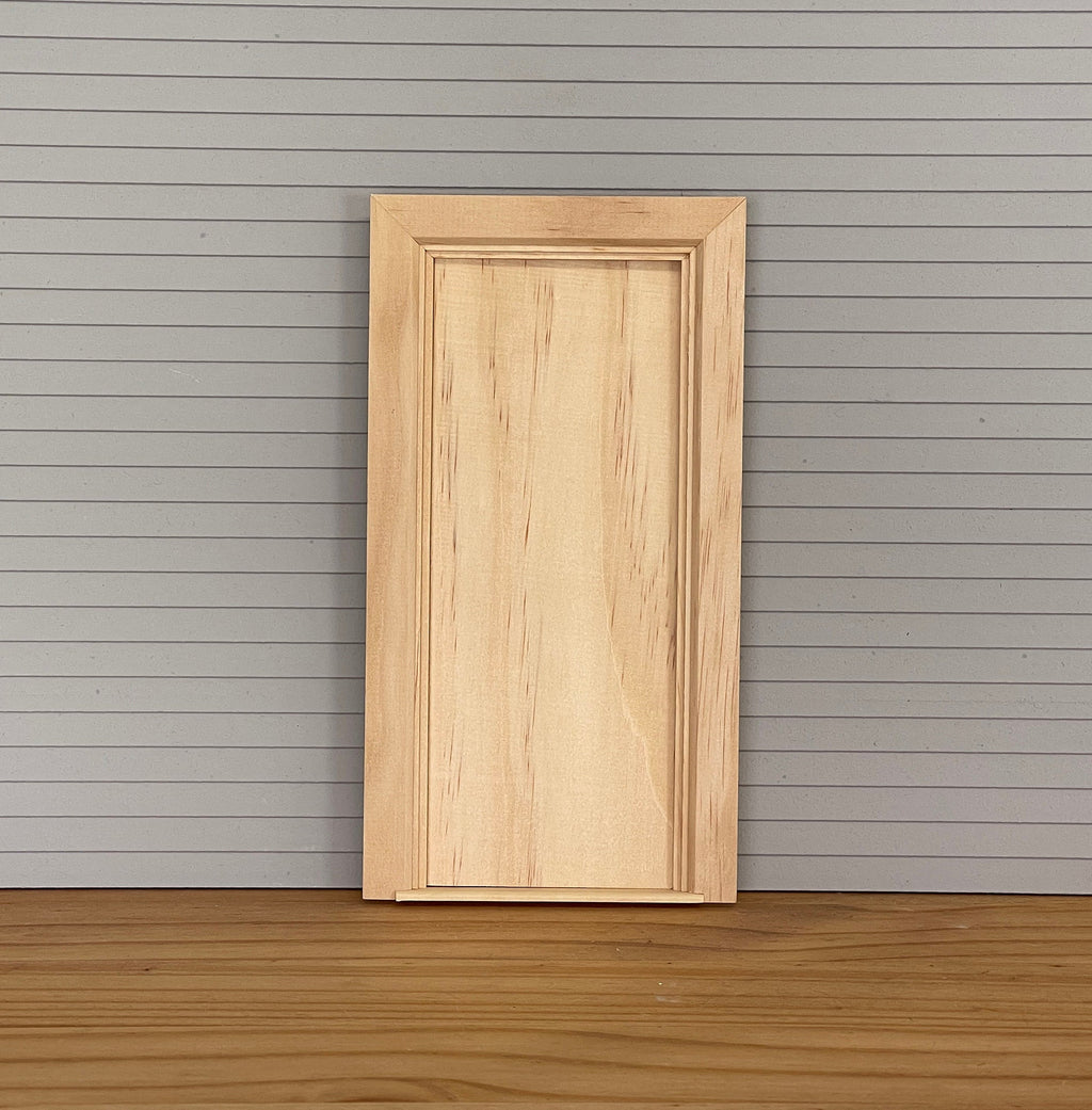1:12 Scale Miniature Unfinished Dollhouse Plain Interior Door with Back Trim, 7-1/2 inch high