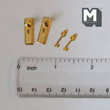 Dollhouse Supplies Miniature Brass Door Knob with Key Plate 2 Piece Pack 1:12 Scale - C050