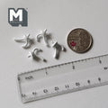 1:12 Scale Miniature Metal Single Curve Dollhouse Wall Hooks, Set of 4, 9/16 inch tall (white)