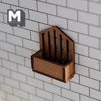 Miniature Mail Holder 1:12 Scale Dollhouse Foyer Key Holder , Kitchen Spice Rack , Letter Box (made from wood) - E043