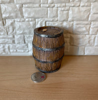 Dollhouse Wooden Wine Barrel, Dollhouse Miniature Wooden Beer Wine Barrel - C041