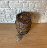 Dollhouse Wooden Wine Barrel, Dollhouse Miniature Wooden Beer Wine Barrel - C041