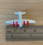 1:12 Scale Miniature Toy Biplane, 1-3/8 inch long, DIY Dollhouse Supply (white)