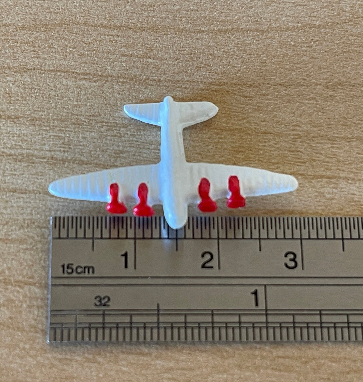 1:12 Scale Miniature Toy Biplane, 1-3/8 inch long, DIY Dollhouse Supply (white)