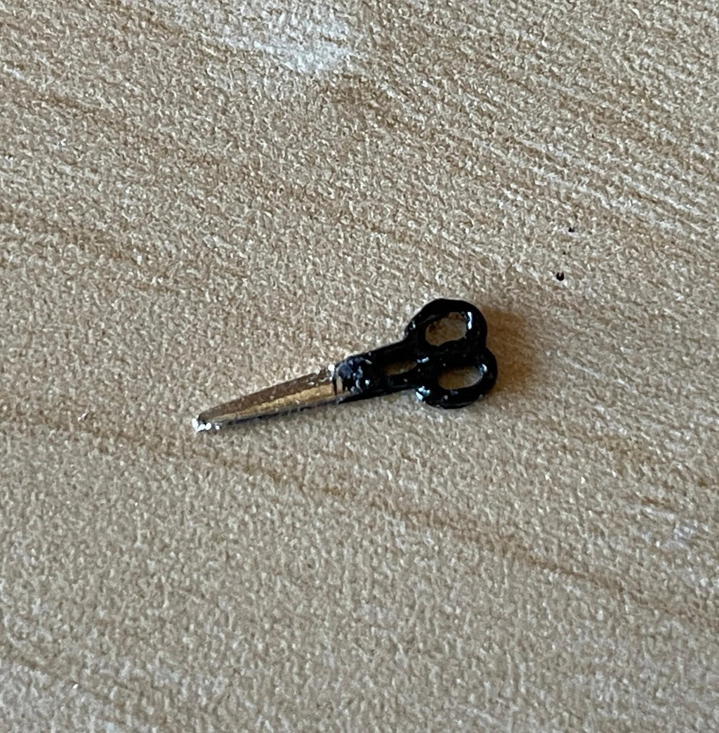 1:12 Scale Miniature Sewing Scissors, Black Handles, 5/8 inch long, DIY Dollhouse Supply