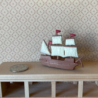 Dollhouse Miniature Sailing Ship , Sailing Boat, Sail Boat (soft plastic) - G035