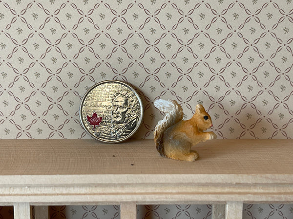 Miniature Squirrel Eating Dollhouse Large Scale Animal - G047