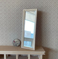 1:12 Scale Miniature Unpainted Wood Floor Mirror, Rectangular, 4-7/16 inch tall, DIY Dollhouse Supply