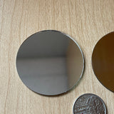 Miniature Glass Round Mirror , Dollhouse Supplies Accessories , Real Mini Round Mirror Set of 2 , Dollhouse Supplies Glass Mirror - Z11